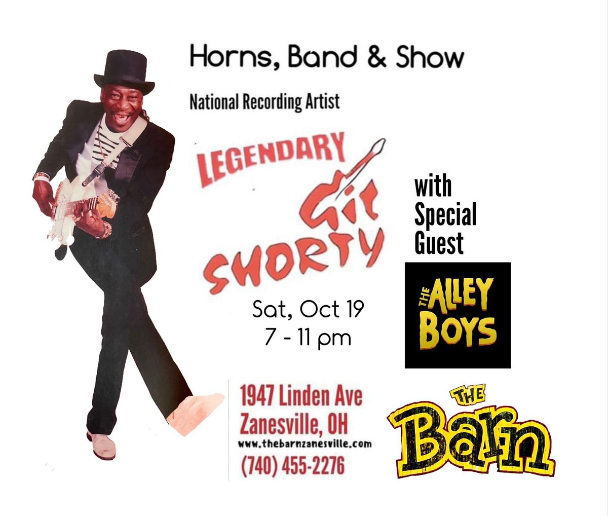 Git Shorty @ The  Barn with special guest The Alley Boys