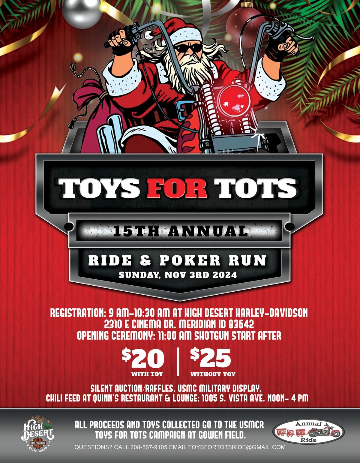 15th Annual Toys for Tots Benefit Ride