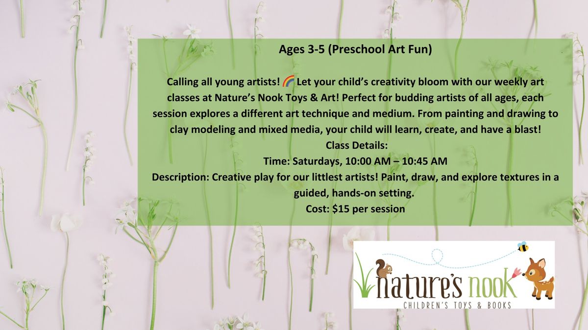 Preschool Art fun Ages 3 - 5