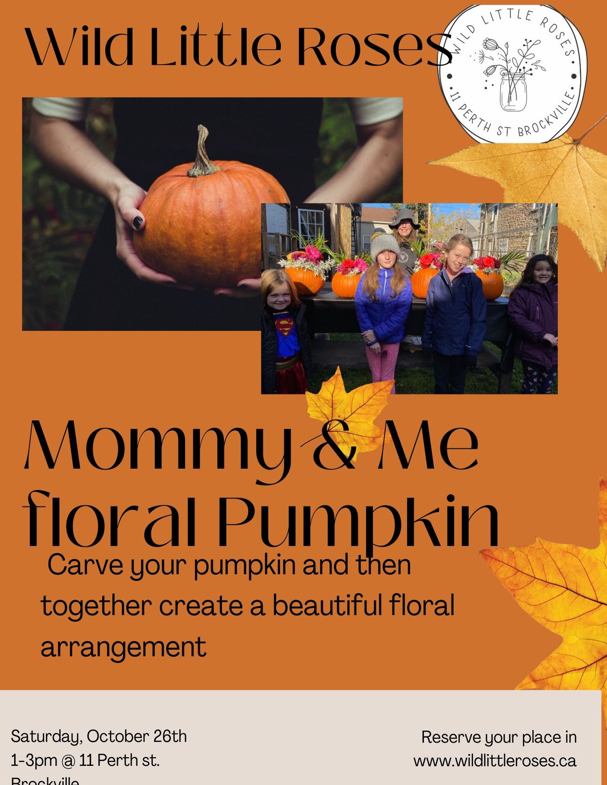 Mommy & Me Floral Pumpkin 