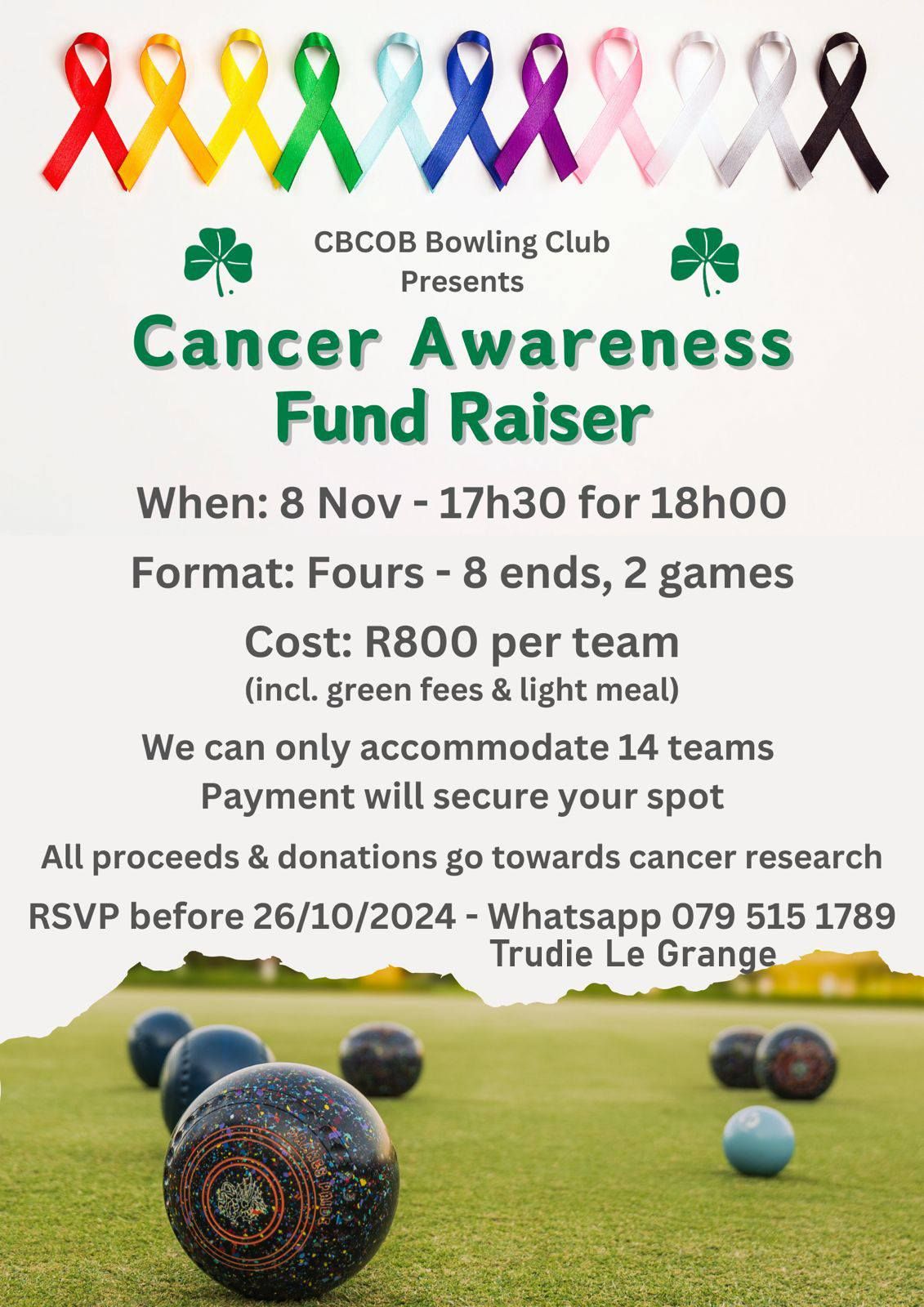 Cancer Awareness Fund Raiser - CBCOB Bowling Club