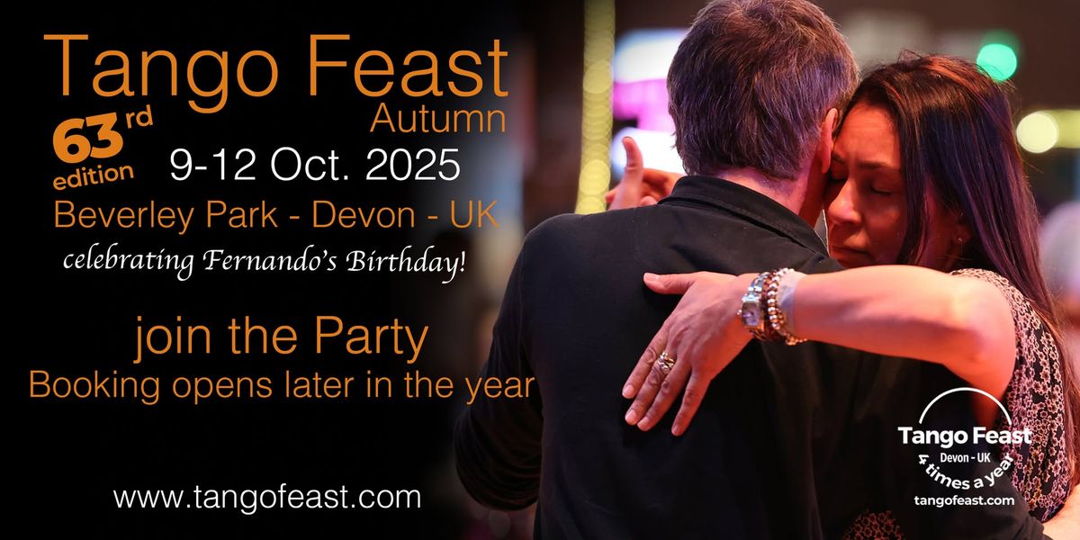 Tango Feast Autumn 9-12 October 2025 Devon England