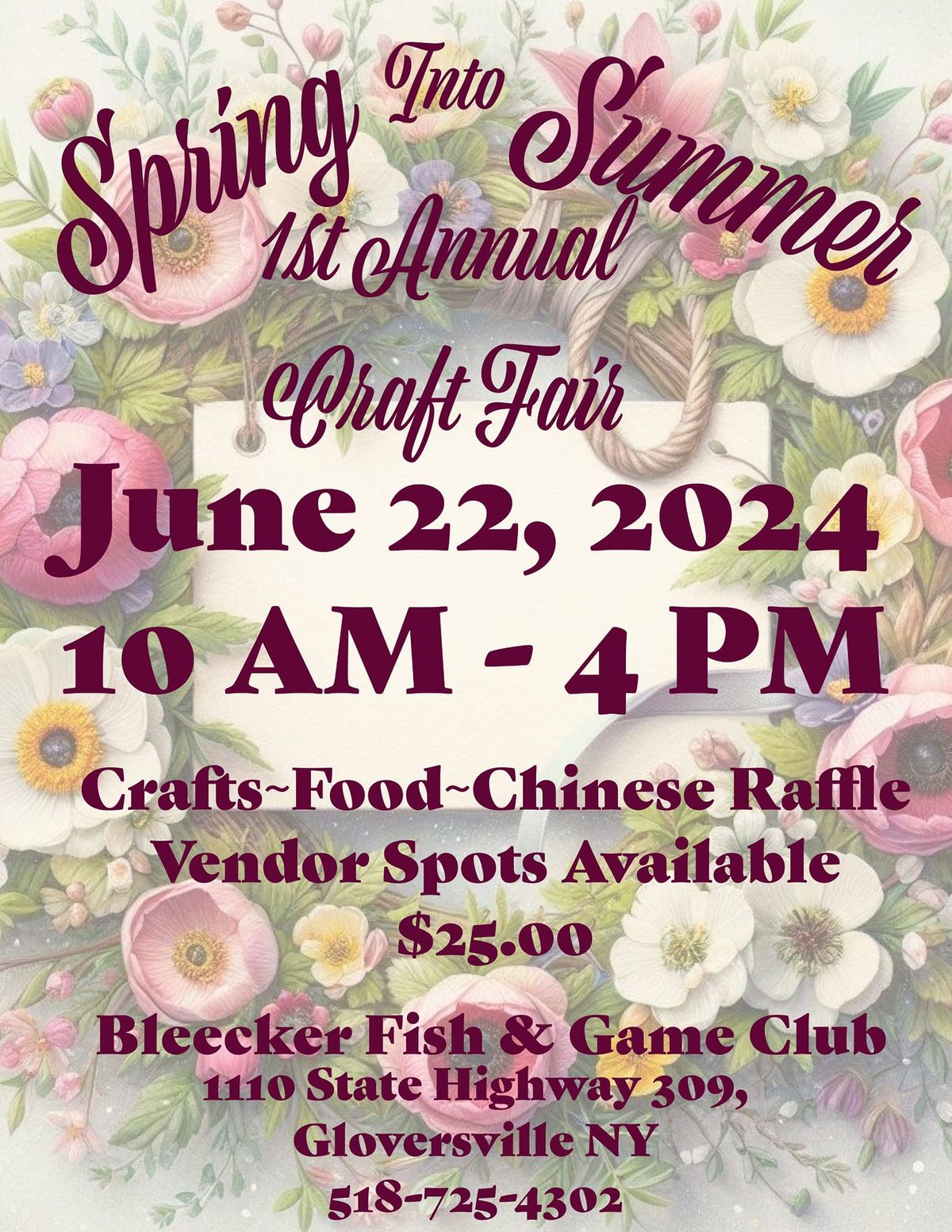 Spring Into Summer 1st Annual Craft Fair, 1110 State Highway 309 ...