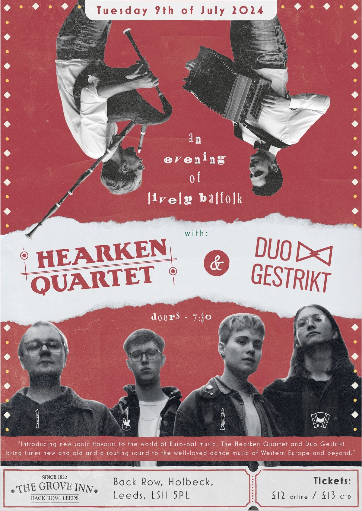Hearken Quartet + Duo Gestrikt - The Grove Inn