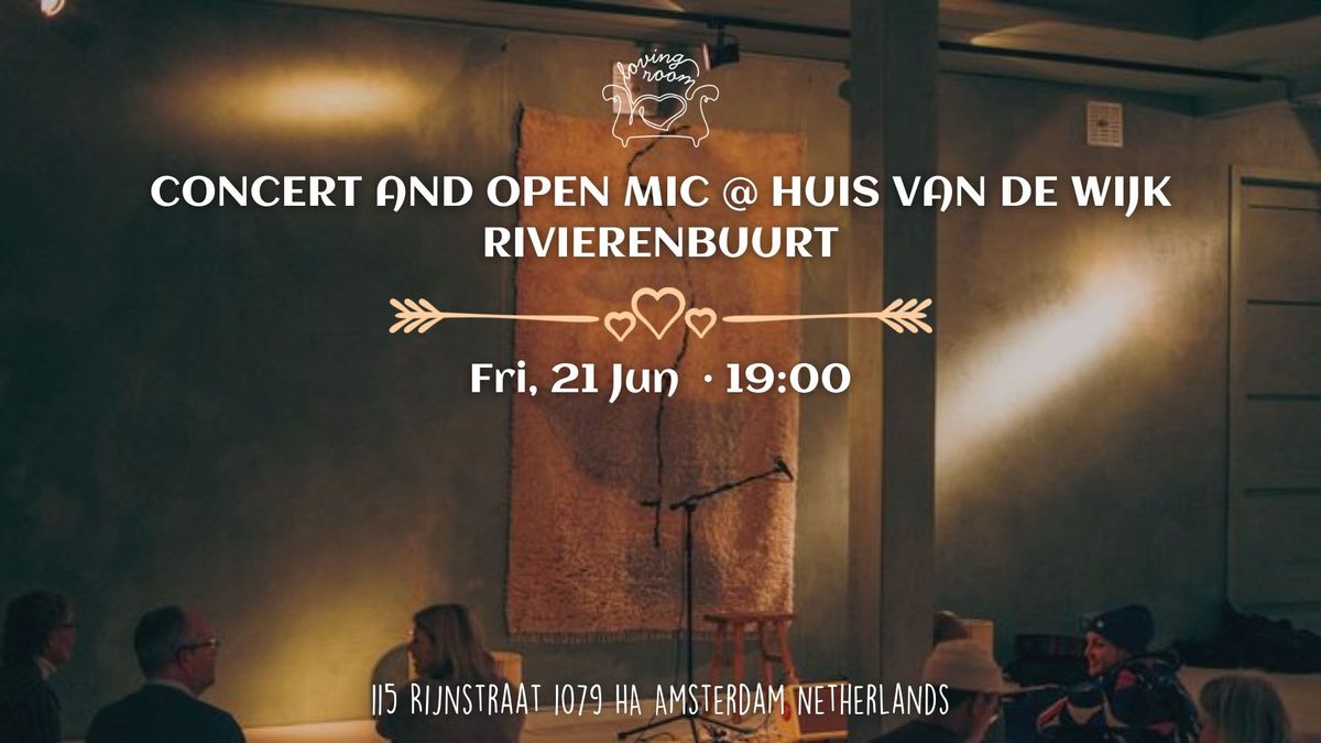 Concert and Open Mic at Huis van de Wijk Rivierenbuurt - Free Entry