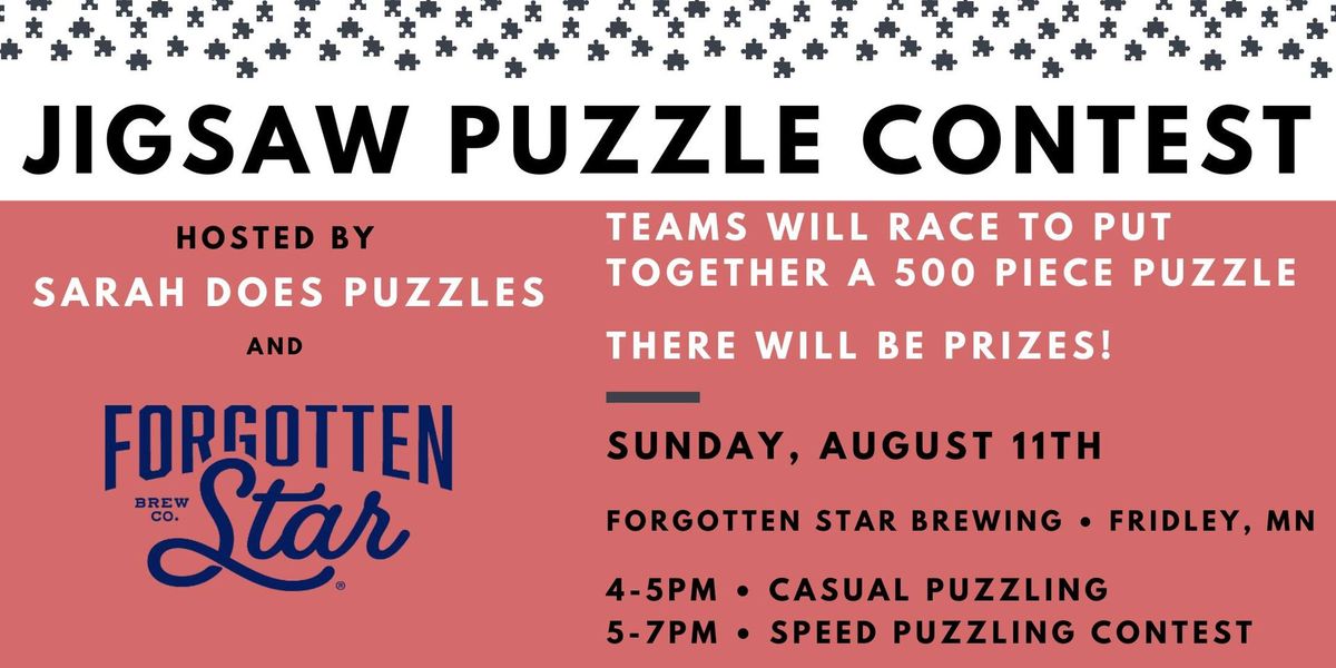 Jigsaw Puzzle Contest at Forgotten Star Brewing with Sarah Does Puzzles - August 2024