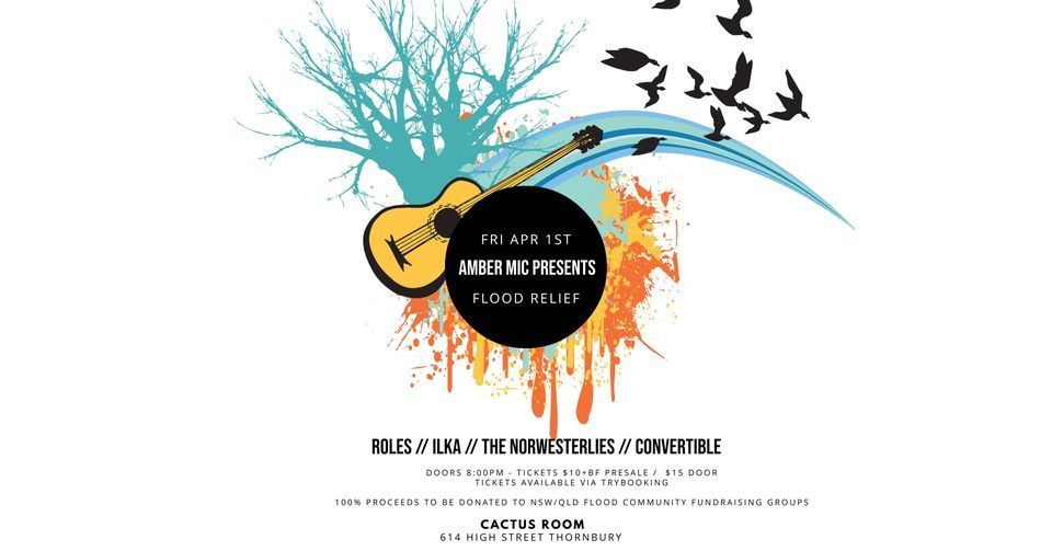 Fri Apr 1st Flood Relief Roles Ilka The Norwesterlies Convertible