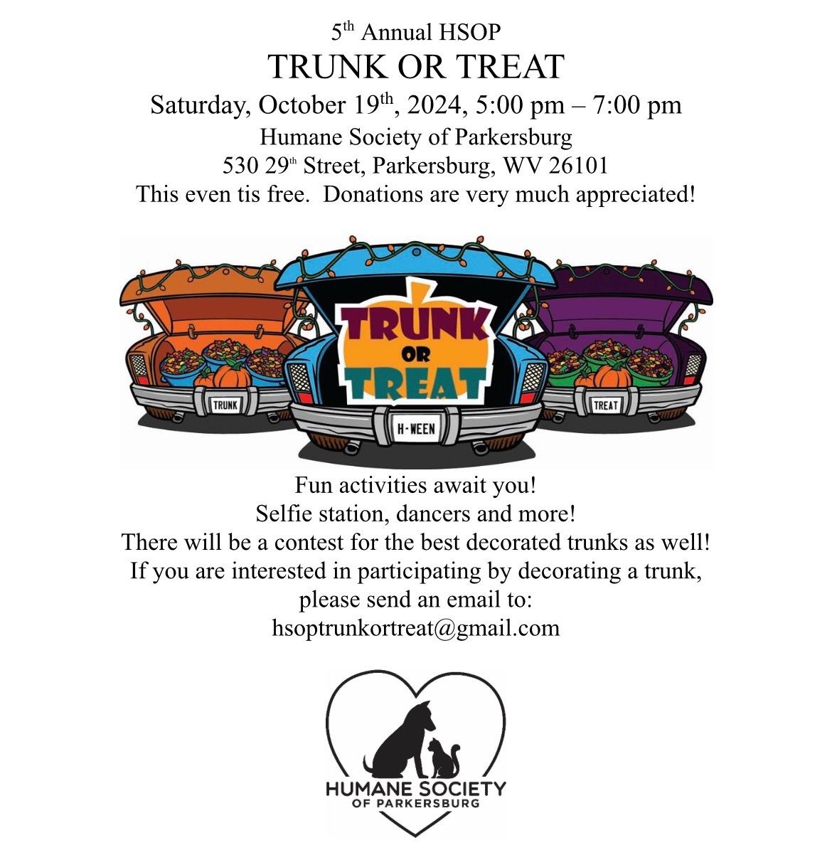 5th Annual HSOP Trunk or Treat