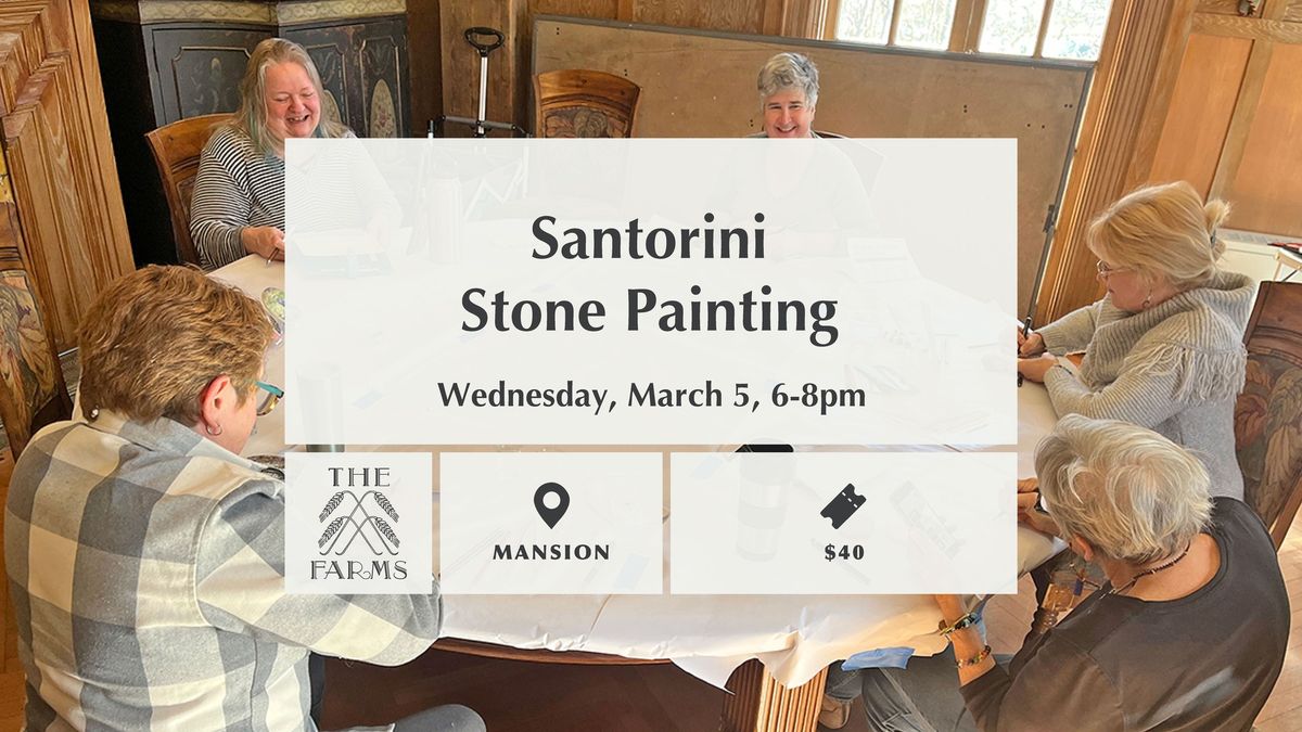 Santorini Stone Painting