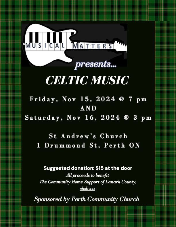 Celtic Music Fundraiser for Community Home Support of Lanark County