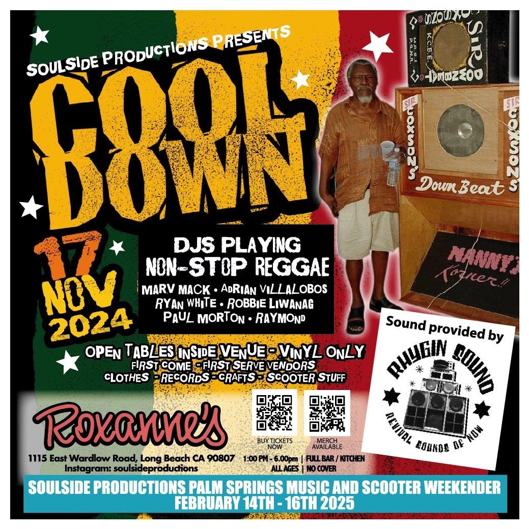 Cool Down - Reggae Day Party - Vendors(No Fee) 1st come 1st serve)  - Powered by  Rhygin Soundsytem 