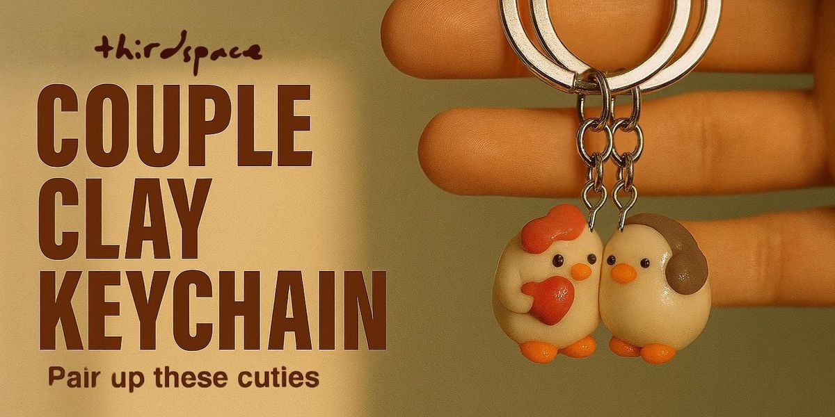 Couple Clay Keychain