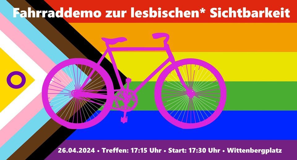 Fahrraddemo zur lesbischen* Sichtbarkeit