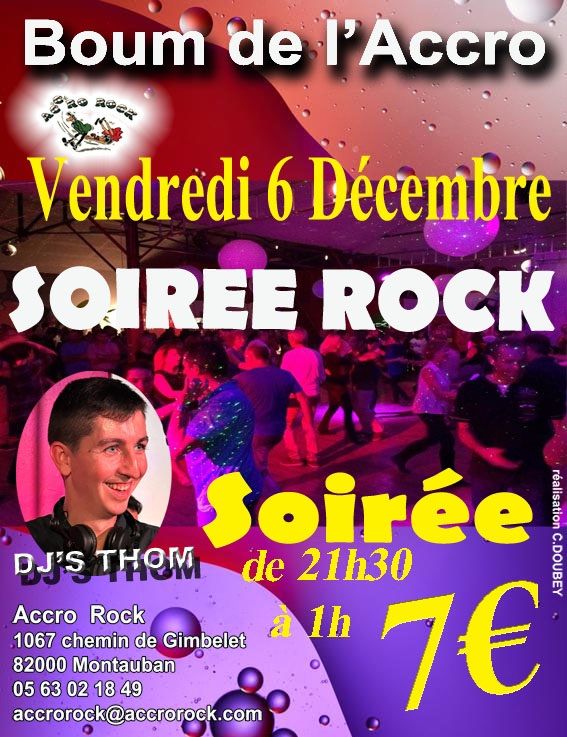 Soir\u00e9e Rock vendredi 6 d\u00e9cembre 