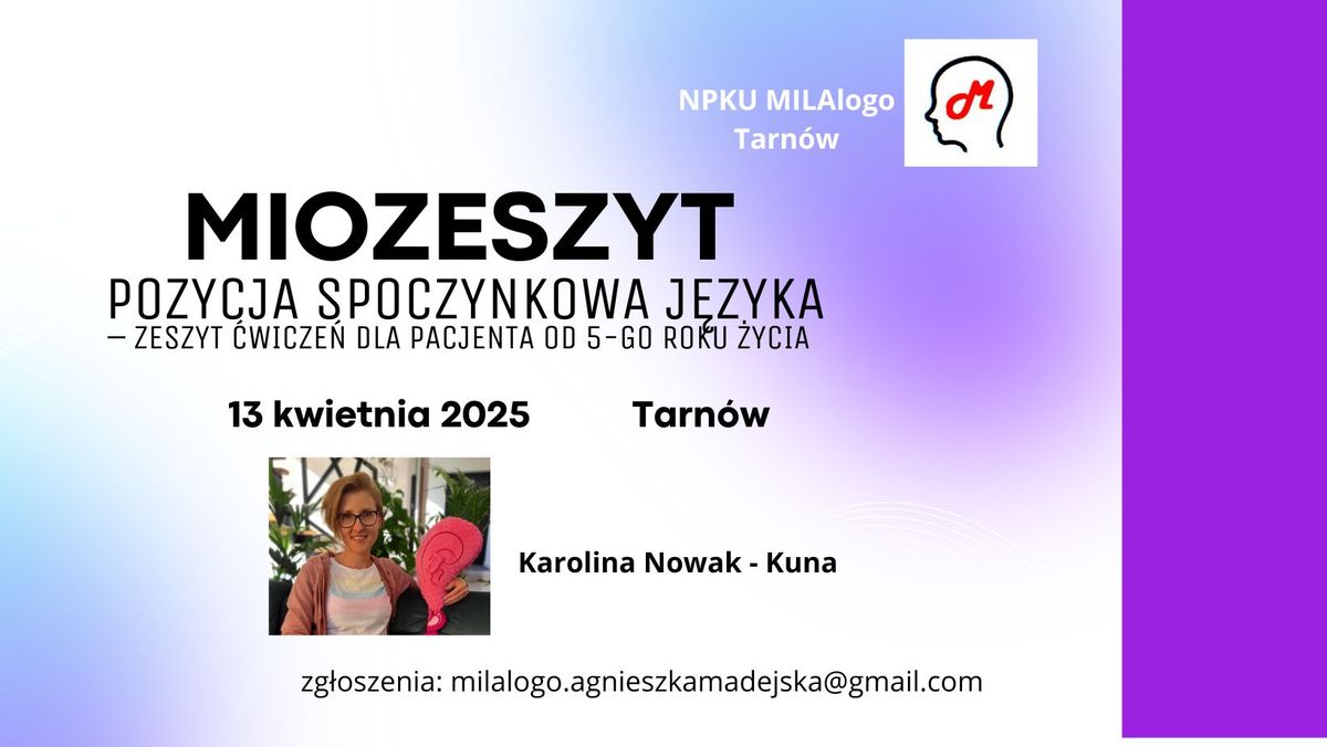 MIOZESZYT pozycja spoczynkowa j\u0119zyka  - szkolenie Tarn\u00f3w 