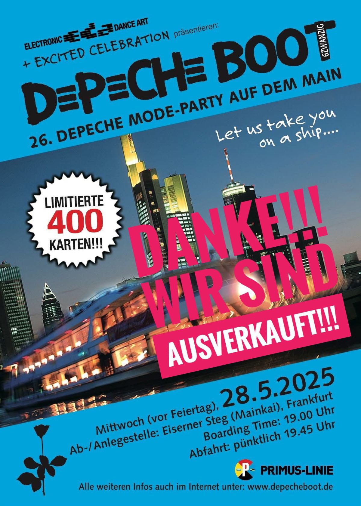 AUSVERKAUFT! DepecheBoot XXVI - 2 Floors (vor Feiertag) 