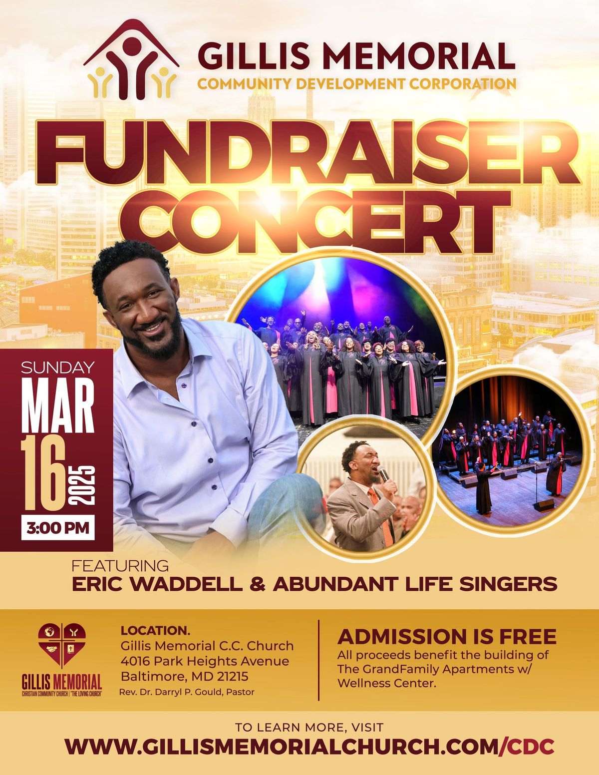 GrandFamily Apt Development Fundraiser Concert featuring Eric Waddell and Abundant Life