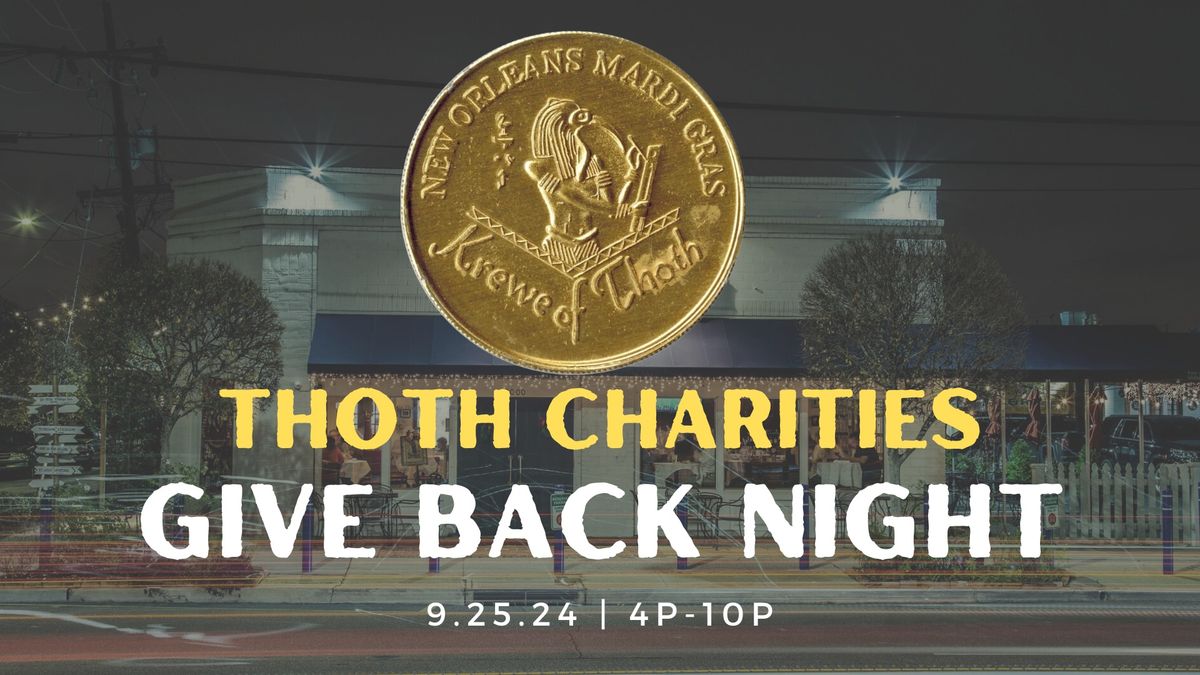 Give Back Night | Thoth Charities