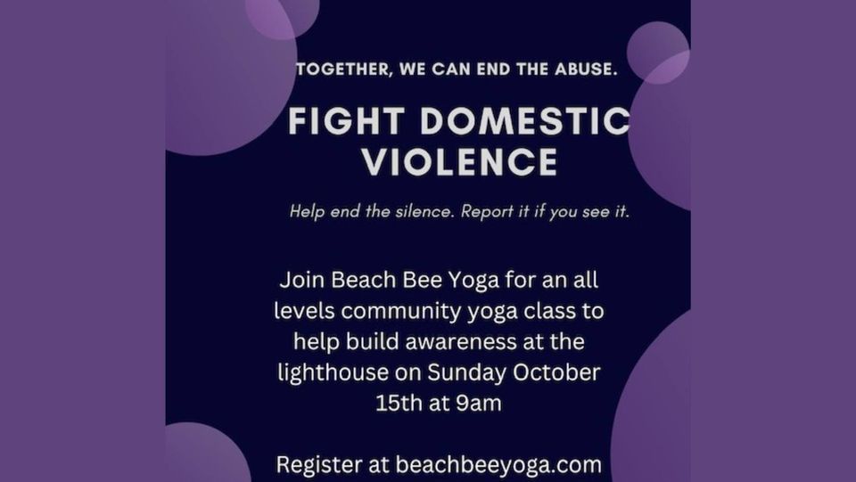 Beach Bee Yoga benefiting SARC for Domestic Violence Awareness Month