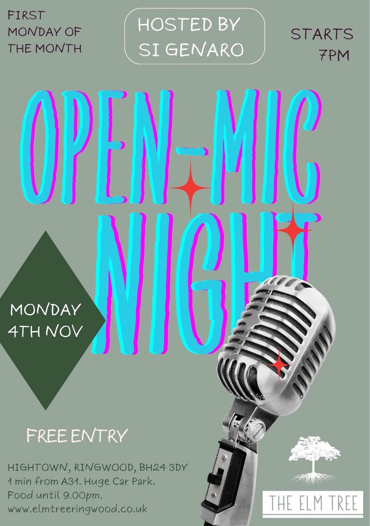 Open Mic  at The ElmTree 4th November