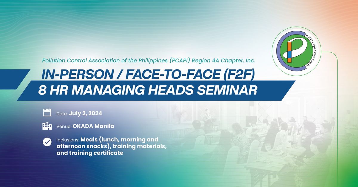 IN-PERSON\/FACE-TO-FACE 8HR SEMINAR FOR MANAGING HEADS OF PCOs (JULY 02, 2024) OKADA MANILA