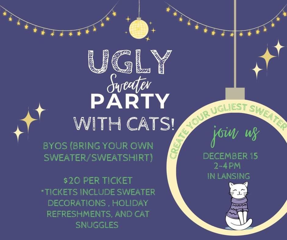 Ugly Sweater Party with Cats!