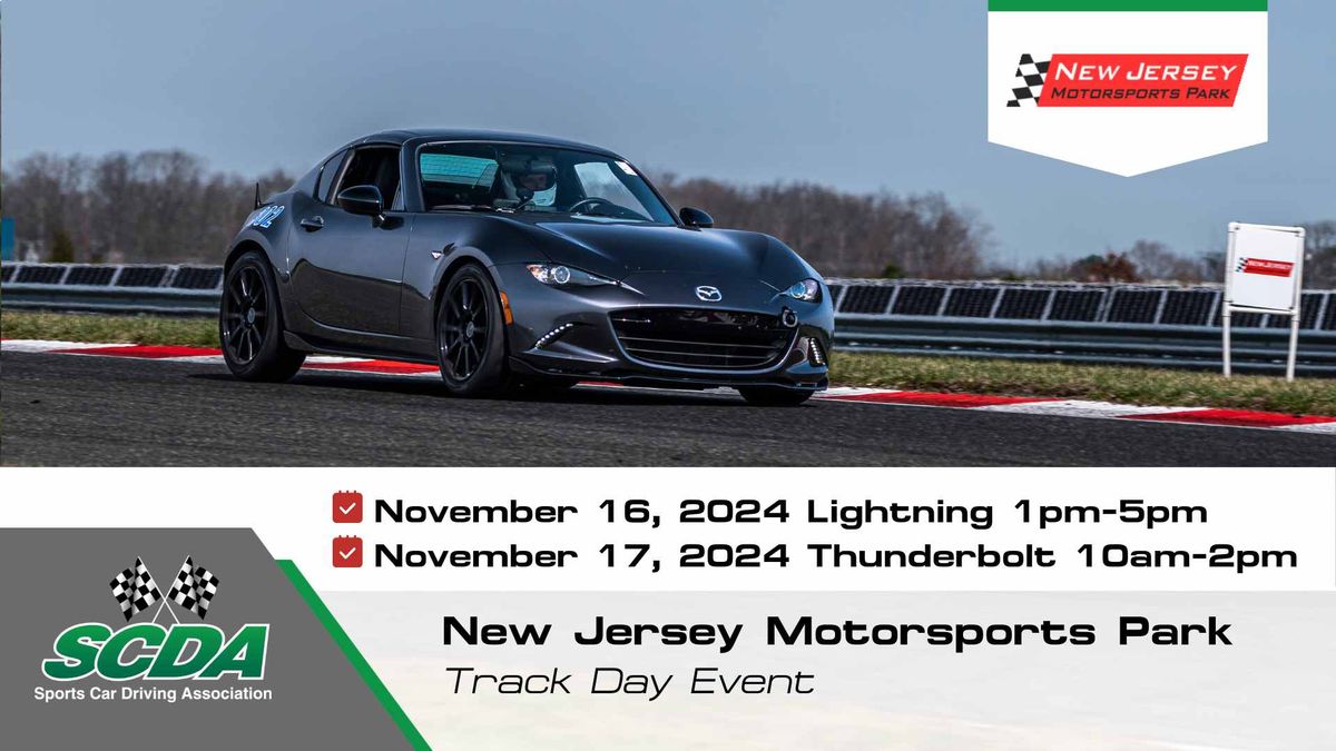 SCDA Track Day Event at New Jersey Motorsports Park (NJMP) 11\/16- 11\/17