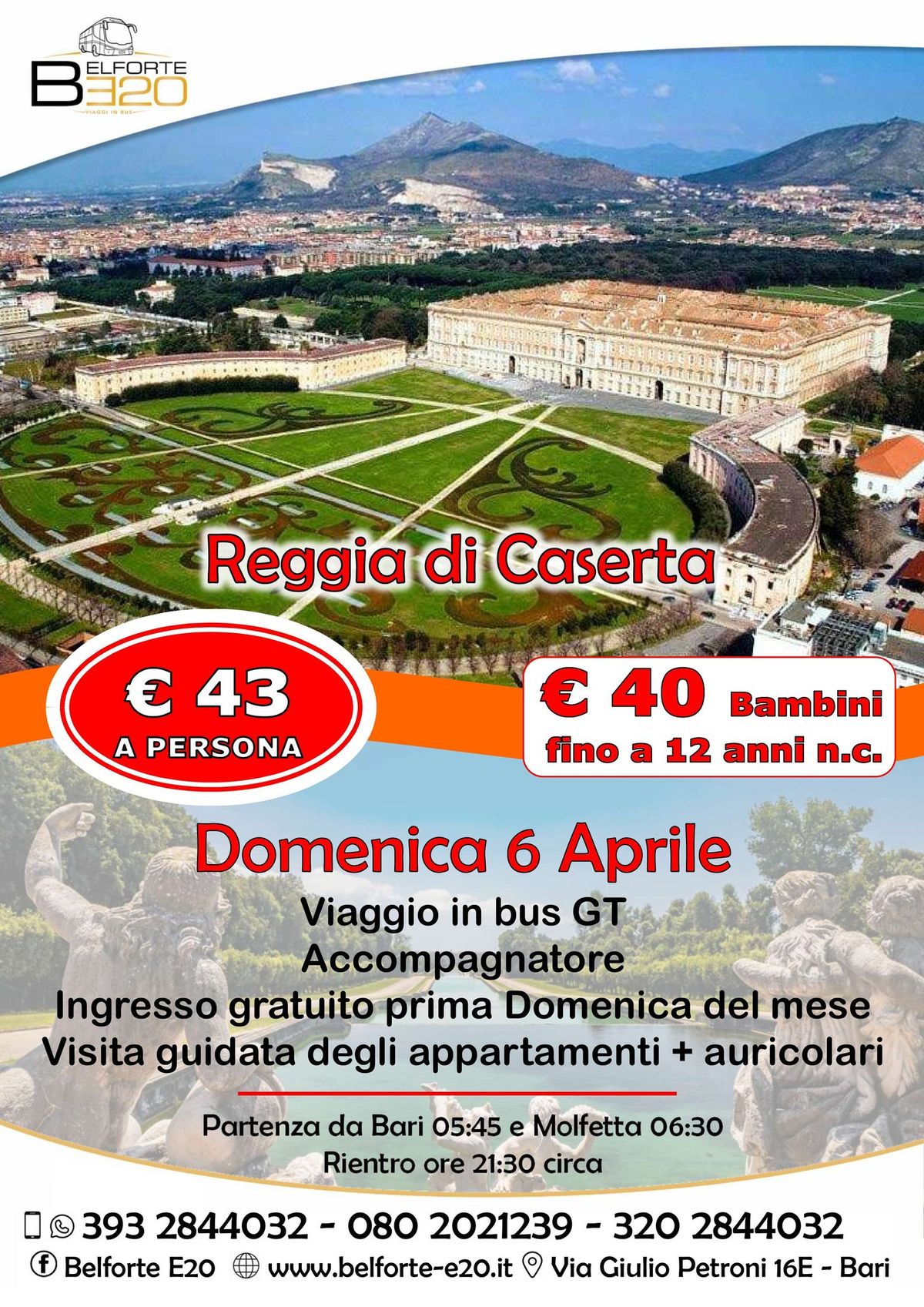 Visita alla Reggia di Caserta 6 Aprile 2025 By BE20