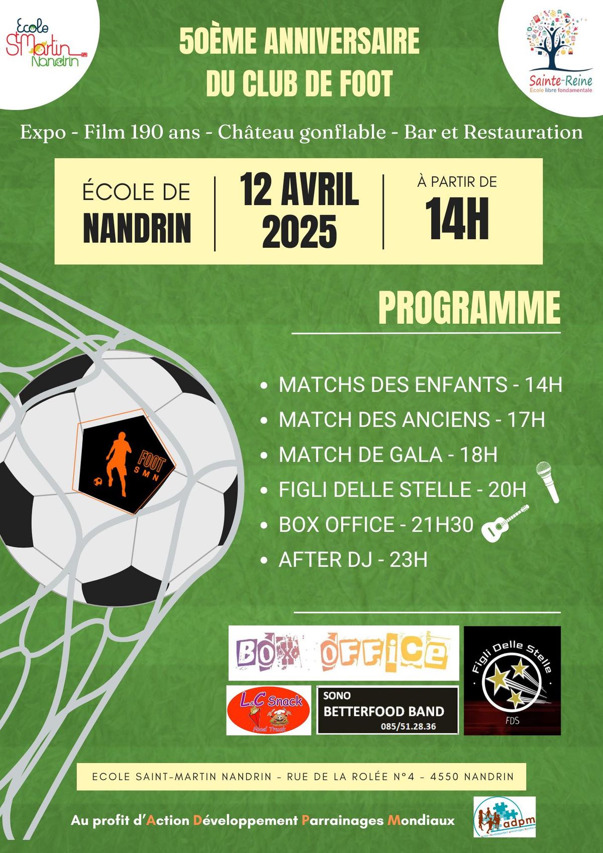 50\u00e8me anniversaire du club de foot des \u00e9coles Saint-Martin et Sainte-Reine