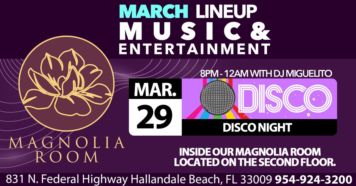 DISCO NIGHT at The Big Easy Casino MARCH 29TH 