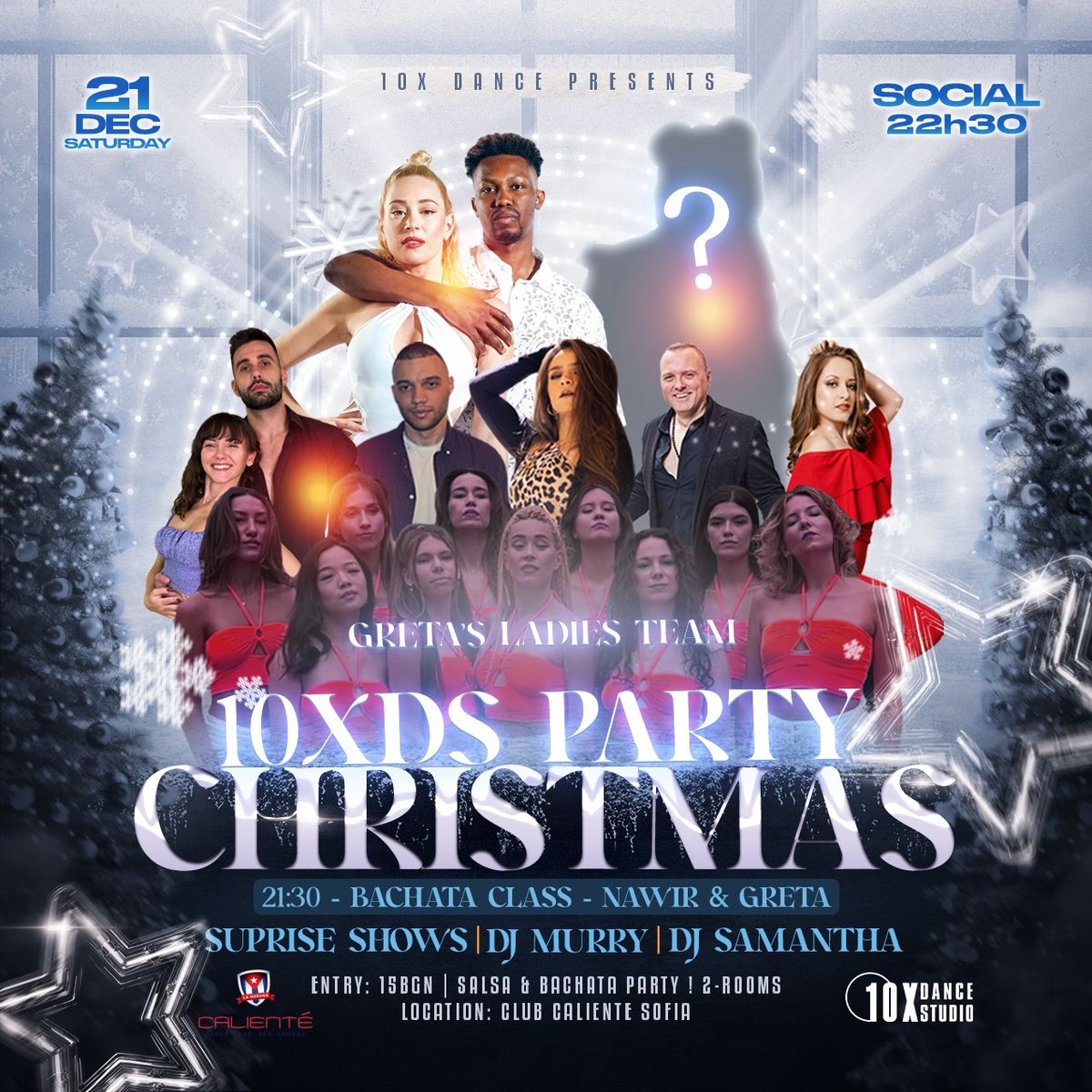 10X DANCE CHRISTMAS PARTY | SHOWS | 2-ROOMS SALSA & BACHATA