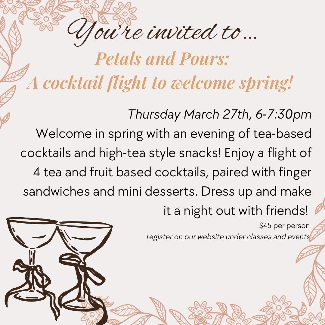 Petals and Pours:  A Spring Cocktail Flight 