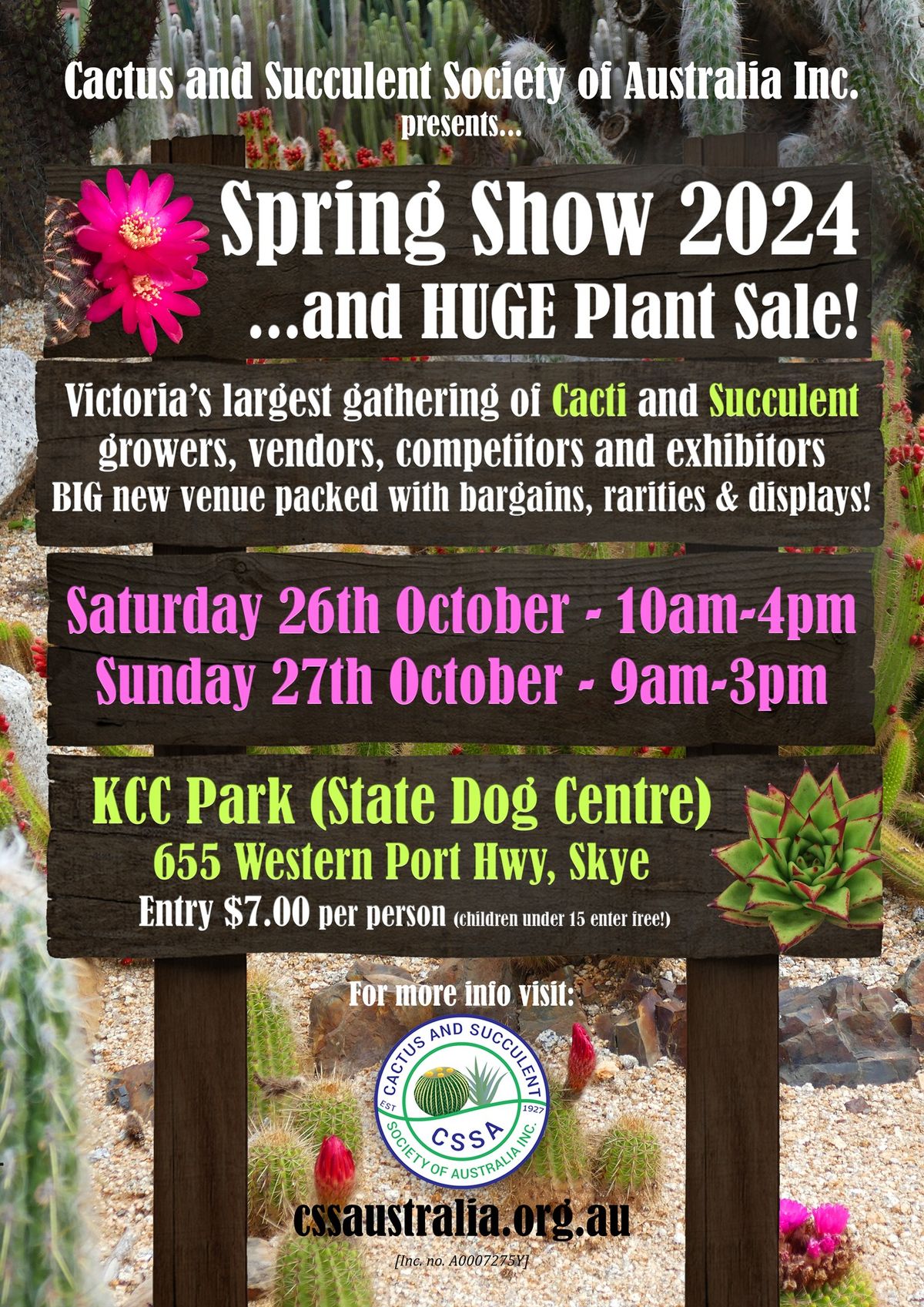 CSSA Spring Show & HUGE Cactus and Succulent Sale 2024!