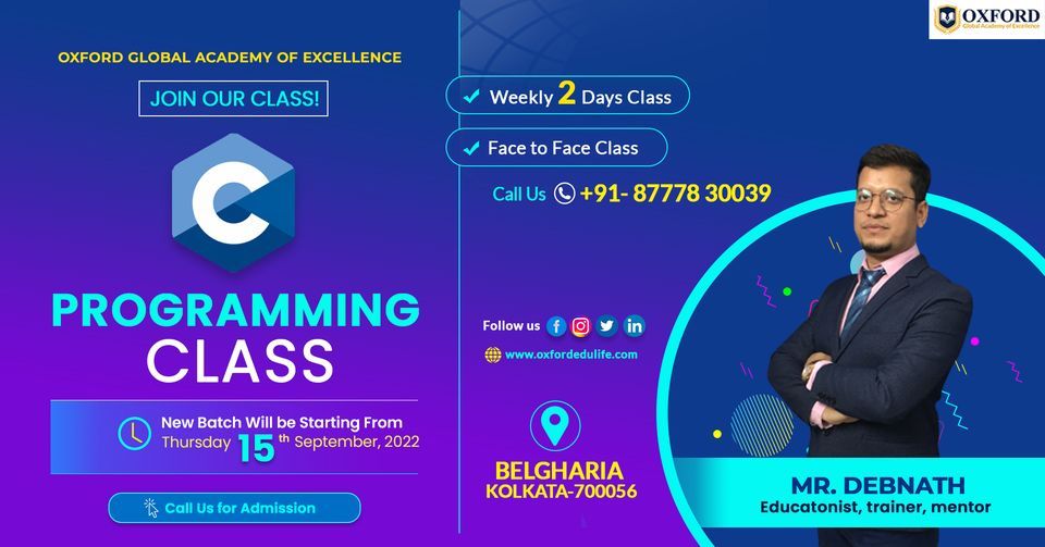 C Programming Class | C Coding | C Class | C Programming Class at Belgharia, Kolkata | 87778 30039