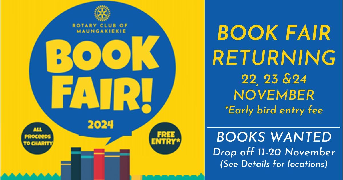 Rotary 2024 Book Fair (now 3-days)