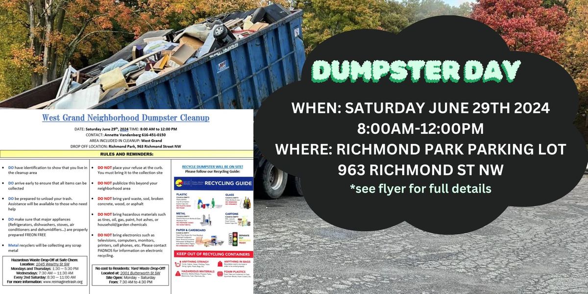 Westside Dumpster Day June 29th