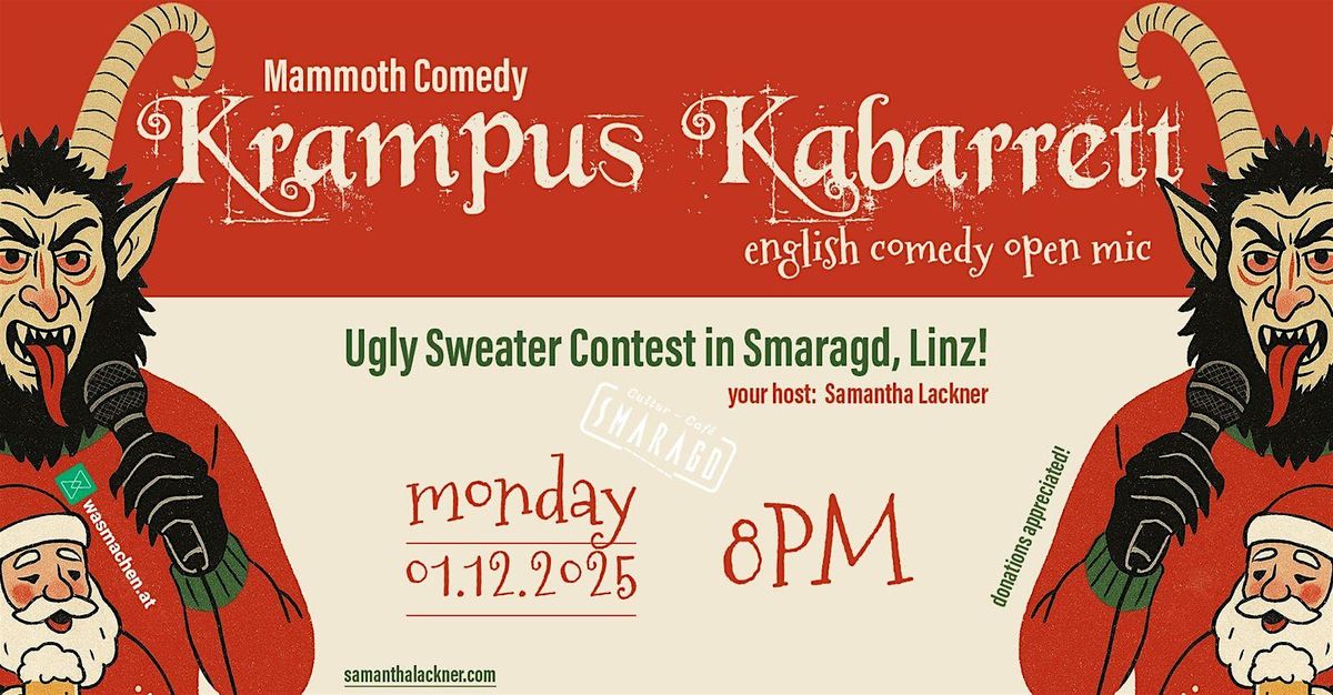 Krampus Kabarett English Comedy Open Mic Dec 1st