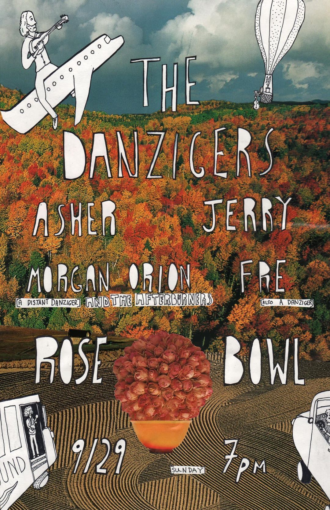 The Danzigers + Morgan Orion and the Afterburners + Fr\u00e9 live at the Rose Bowl Tavern