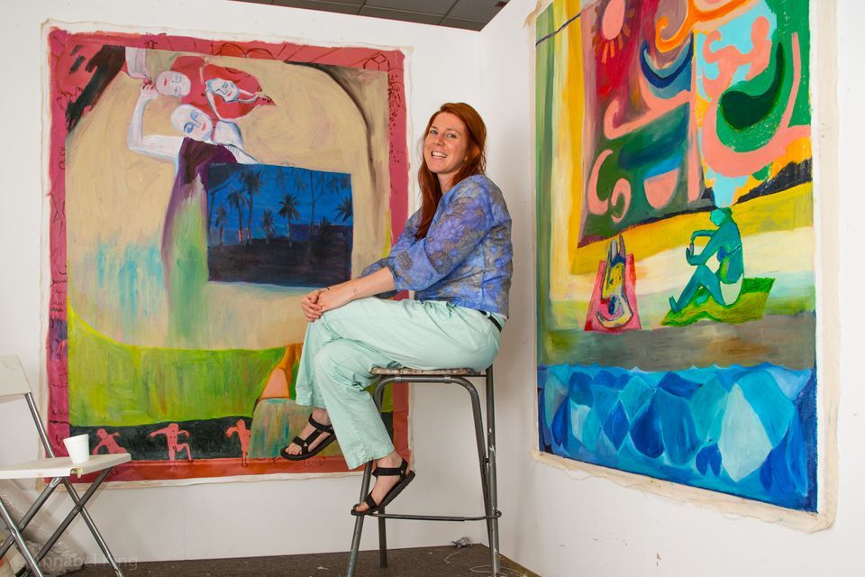 The figure clothed with artist Emily Morey