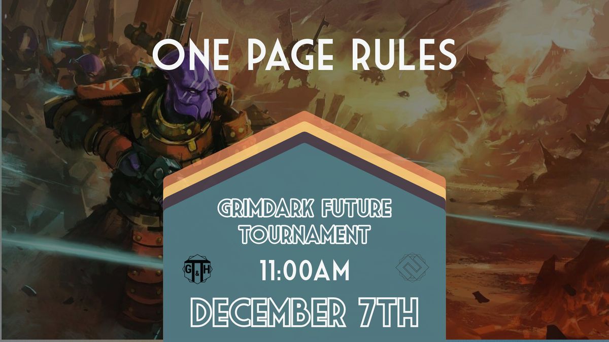 One Page Rules: Grimdark Future Tournament