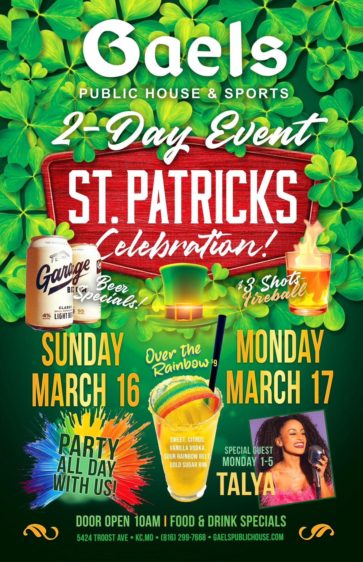 St. Patrick\u2019s 2-Day Celebration at Gaels Public House