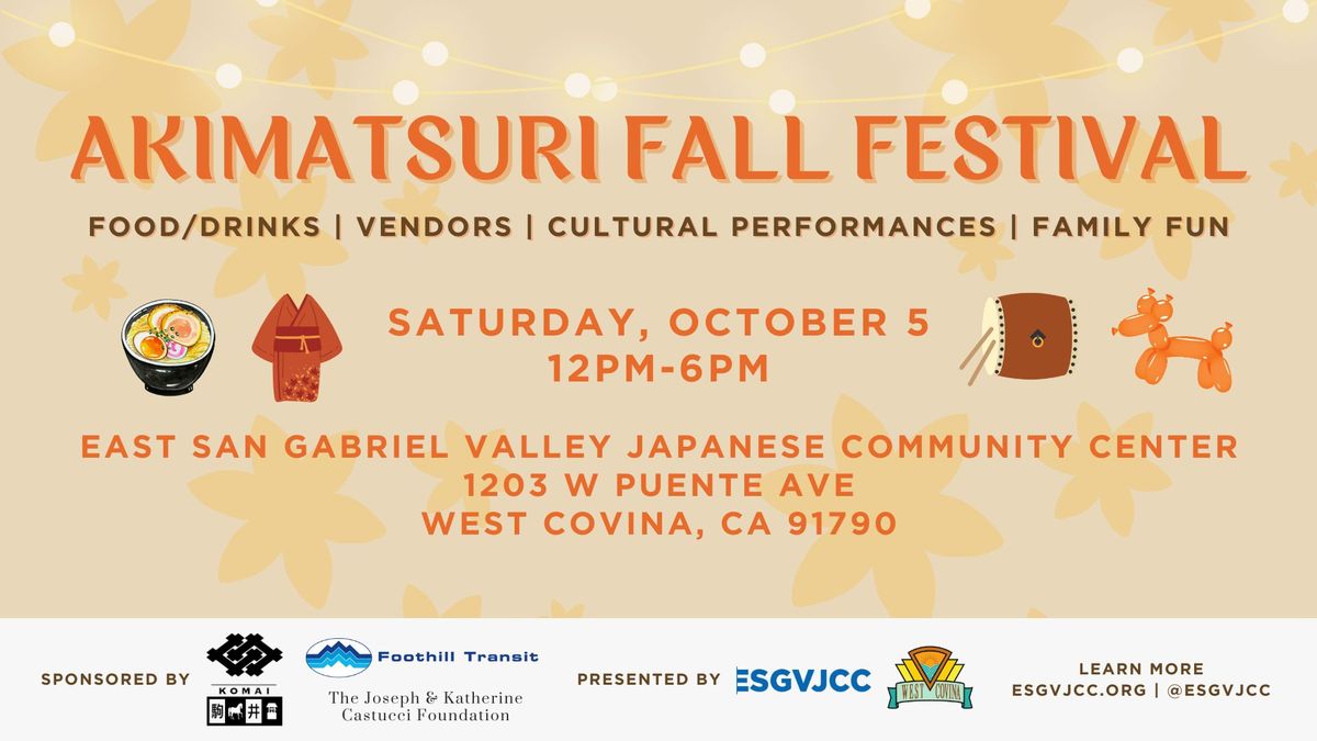 2024 ESGVJCC Akimatsuri Fall Festival