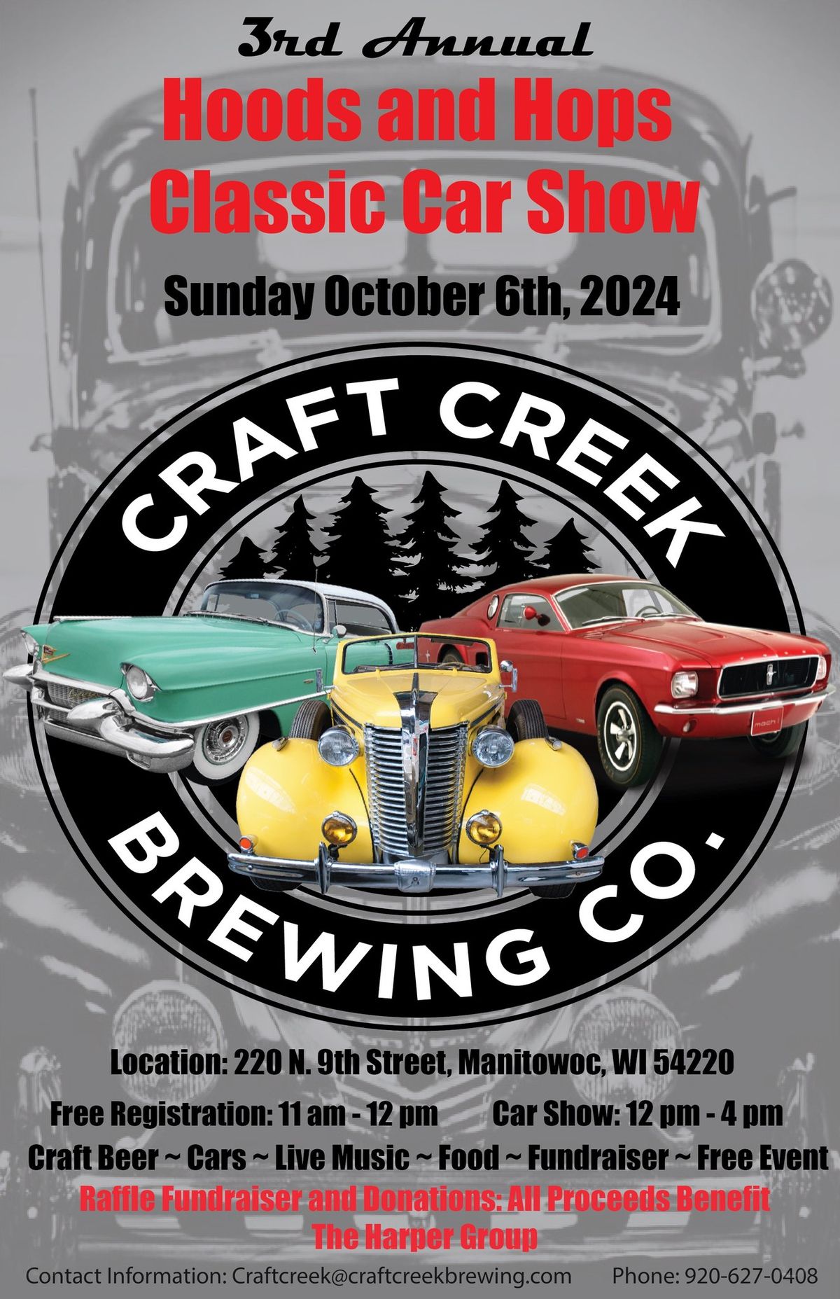 3rd Annual Hoods & Hops Classic Car Show