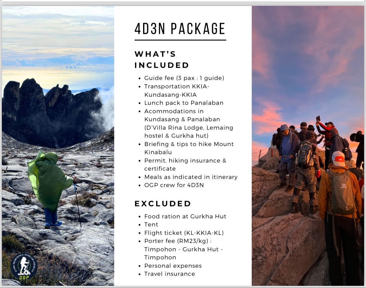 Mt Kinabalu 4D3N Gurkha Hut Expedition