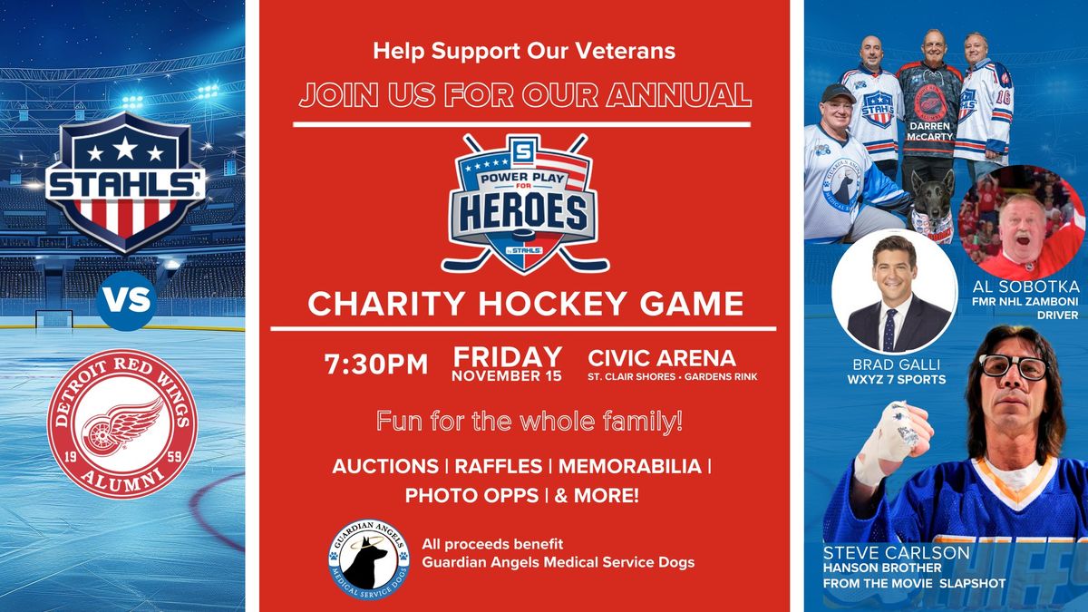 Support Our Veterans: STAHLS' Power Play for Heroes Charity Hockey Game