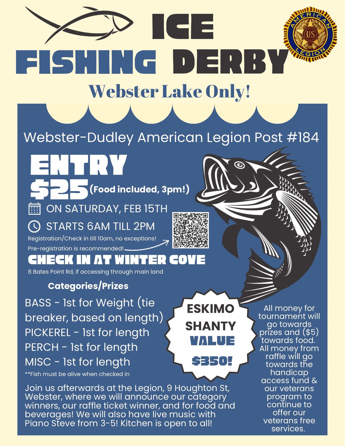 Webster Lake Ice Fishing Derby! 