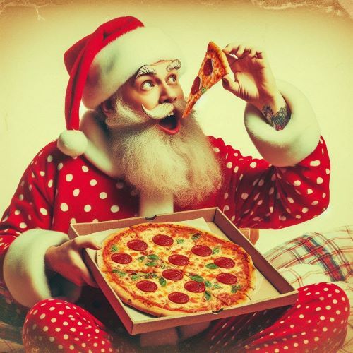 \ud83c\udf85 **Pizza & Pajamas with Santa!** \ud83c\udf55