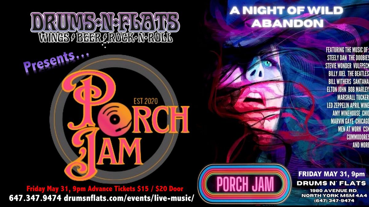 Porch Jam 10 Piece All-Star Band Live at Drums N Flats
