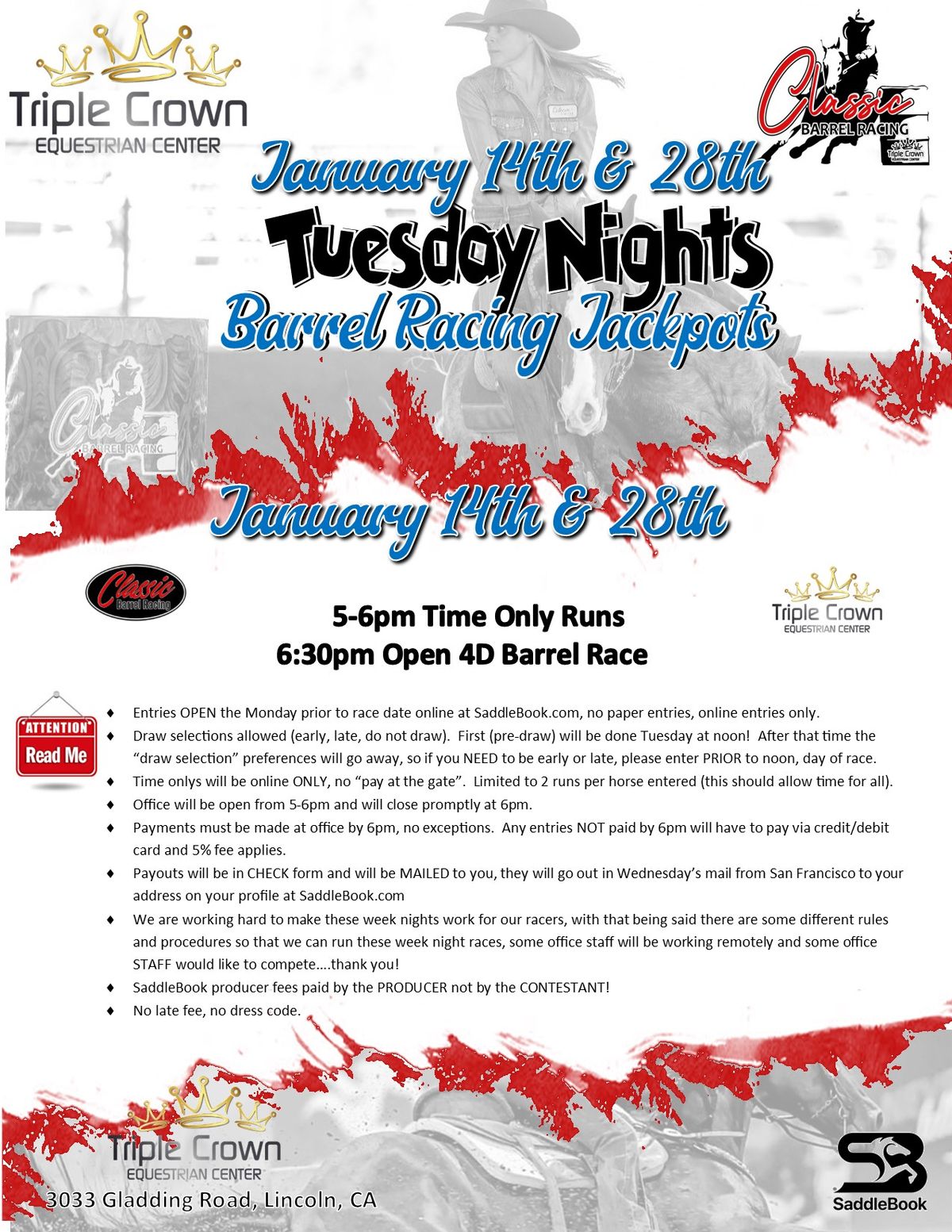 Tuesday Night Barrel Race at Triple Crown Equestrian Center