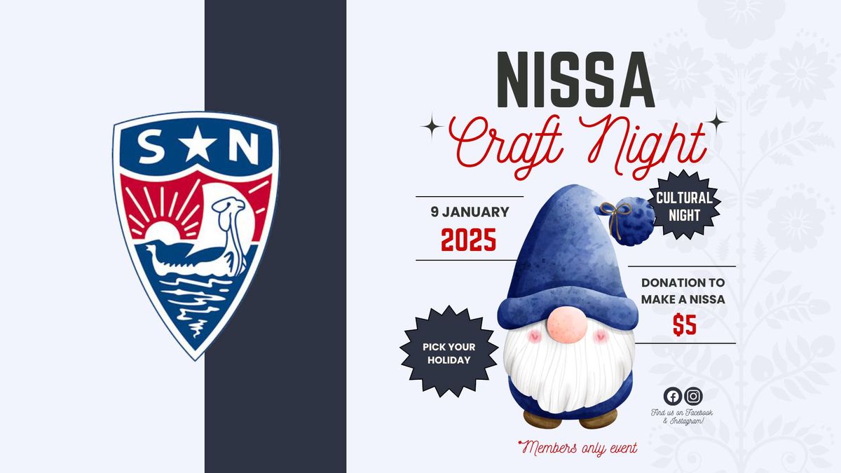 Nissa Craft Night- January Cultural Night